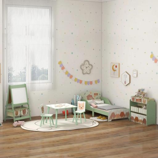 Organizador de Juguetes para Niños Estantería para Juguetes con 6 Cajas de Tela no Tejida Extraíbles 63x30x66 cm Verde [6]