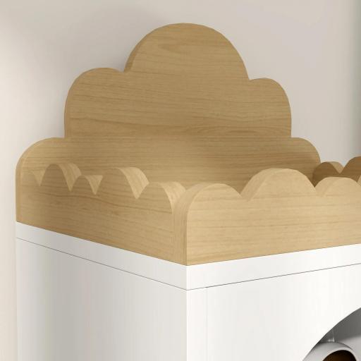 Estantería para Libros Infantil de 3 Niveles Estantería Infantil para Guarderías Habitación Infantil Blanco y Natural [6]