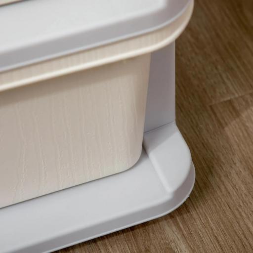 Cajonera de Plástico Organizador para Niños con 3 Cajones Asas para Juguetes Ropa Libros 37x37x56,5 cm Beige [6]