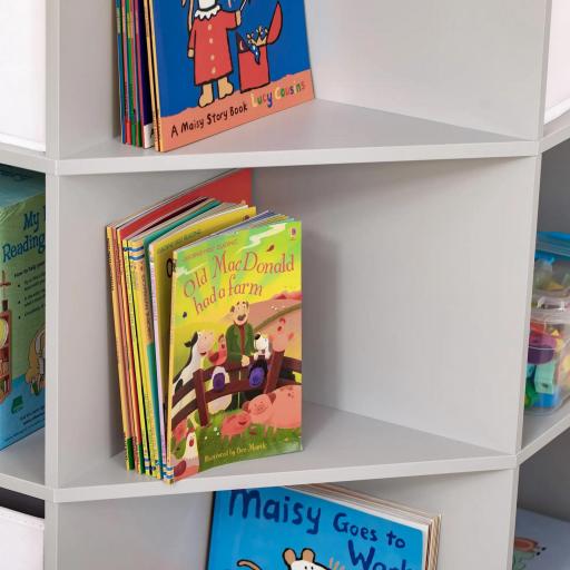 Estantería de Almacenamiento para Niños 3 Cajones de Tela no Tejida MDF Antivuelco Gris  [3]