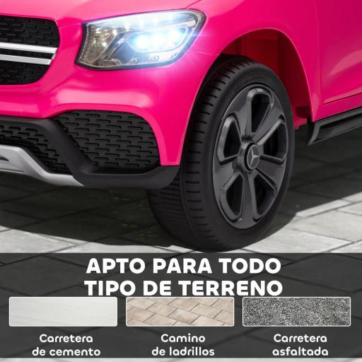 Coche Eléctrico para Niños Mercedes-Benz GLC Coupé 12V Mando a Distancia 2,4 G Motor Doble MP3 Rosa [6]