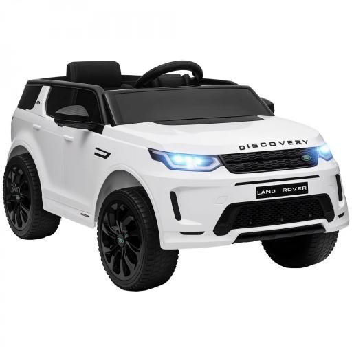 Coche Eléctrico para Niños con Licencia Land Rover Discovery Sport Batería 12V Mando a Distancia Faros y Música Blanco [9]