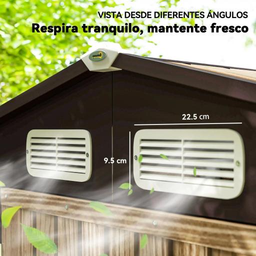 Caseta de Jardín 190x131x188 cm Cobertizo Metálico para Herramientas con 2 Ventilaciones y Puerta para Terraza Roble [5]
