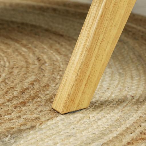 Sillón de Salón Tapizado en PU con Reposabrazos y Marco de Madera de Caucho para Dormitorio Carga 120 kg Crema [7]