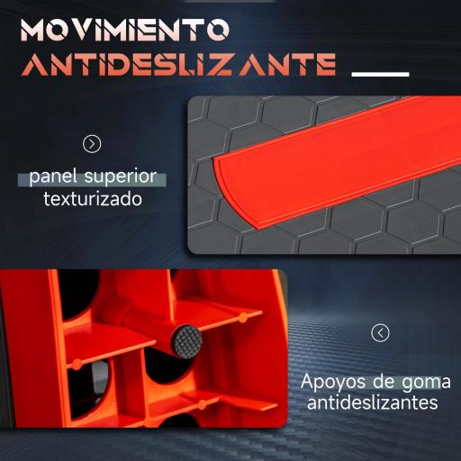 Plataforma Step para Deporte y Gimnasia con Altura Regulable en 10/15/20 cm Carga 150 kg 78x28x20 cm Gris y Rojo [4]