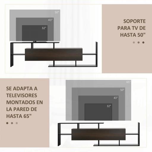 Mueble de Salón para TV Conjunto Muebles de TV 153,6x25x42cm y Estante de Pared 150x14,5x16,3cm Negro y Marrón [5]