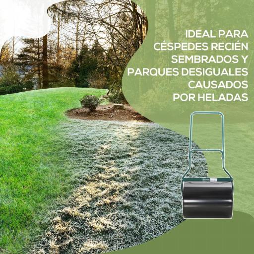 Apisonadora de Césped para Jardín Rodillo para Césped con Capacidad de 60L Rellenable con Arena o Agua Diámetro de 50cm [7]