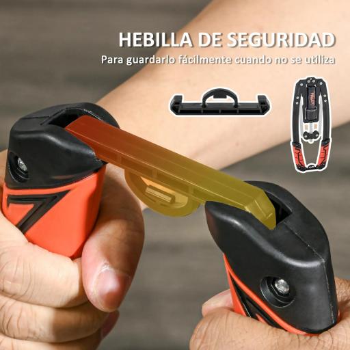 Extensor de Pecho Ajustable de 10-200 kg con 20 Niveles de Resistencia y Agarre Antideslizante 43x16x5 cm Negro y Rojo [6]
