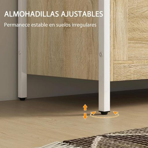 Baúl de Almacenaje para Dormitorio 95 L con Tapa Banco de Almacenaje con Bisagra de Seguridad 80x40x50 cm Roble [7]