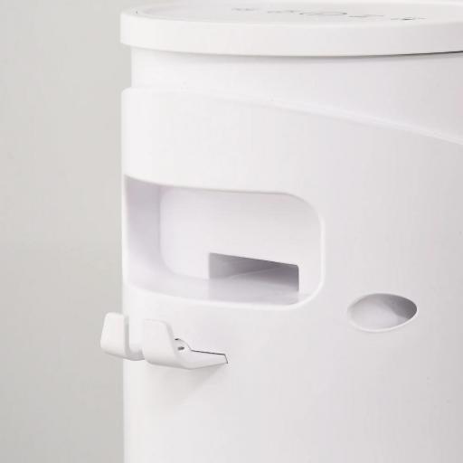 Ventilador de Torre Oscilante 45W con Control Remoto Temporizador de 12 h 3 Velocidades Pantalla LED Ø31,5x93 cm Blanco [3]