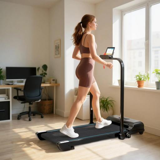 Cinta de Correr Cinta de Andar Plegable 2,5 HP con Pantalla LED Velocidad Ajustable Max. 10 km/h Control Remoto Negro