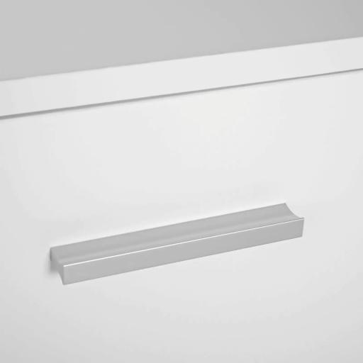 Mueble Auxiliar de Salón Aparador Estrecho con Puertas y Cajones 71x35x76cm Blanco [8]