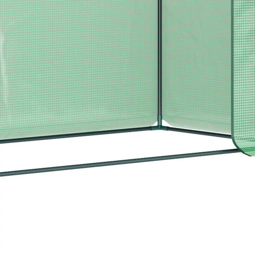Invernadero de Exterior con Ventanas y Marco de Acero Invernadero para Cultivar Tomates Flores 200x76x168 cm Verde [7]