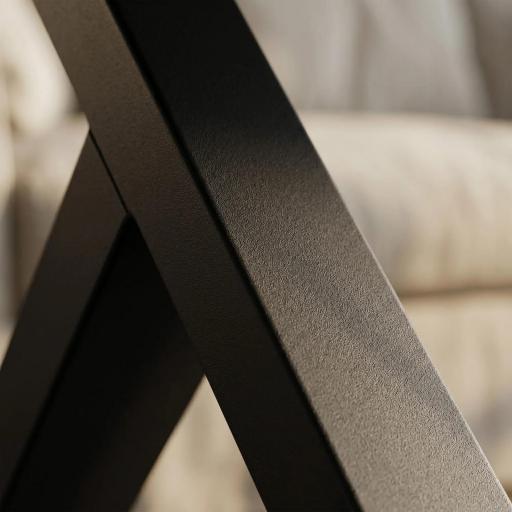 Juego de 2 Patas de Mesa de Acero en Forma de X para Muebles Industriales con Almohadillas Ajustables y Tornillos Negro [8]