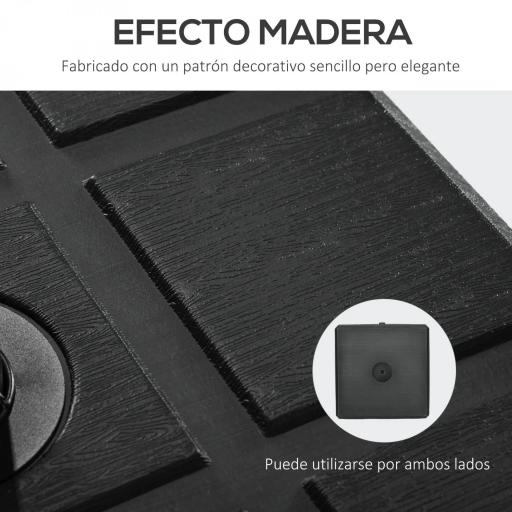 Soporte para Parasol Rellenable de Agua 30 kg y Arena 40 kg para Poste de Paraguas de Ø38/48 mm 49x49x36,5 cm Negro [2]