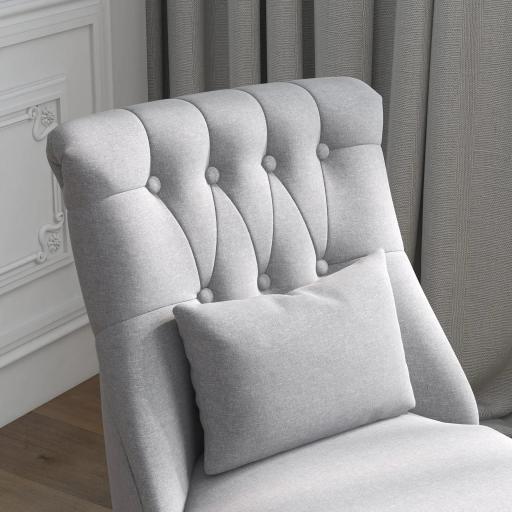 Butaca de Salón Tapizado en Lino con Cojín y Marco de Madera Sillón para Sala de Estar Gris [4]