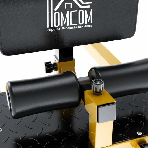 3-en-1 Máquina Equipo de Sentadilla para Ejercicios Abdominales Tablero Supino Multifuncional Ayuda en Cuclillas Equipo Amarillo [6]