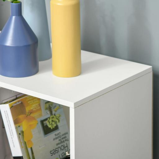 Estantería Librería 3 Niveles Armario de Almacenamiento 9 Cubos Estantería de Pie Separador de Habitación Estante de Exposición 91,5x29,5x91,5cm Madera [3]