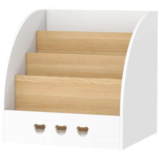 Estantería Infantil para Juguetes 4 Niveles para la Habitación Infantil Sala de Juegos 60x53x60 cm Blanco y Natural [9]