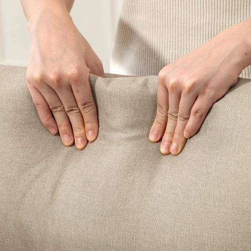 Sillón Relax Reclinable Manual hasta 155º Apertura Push con Reposapiés Respaldo Alto Acolchado Grueso Beige [6]