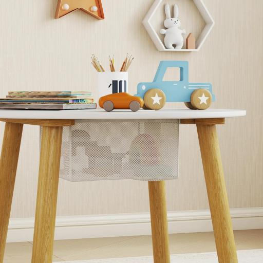 mesa redonda, 2 sillas para niño 3 piezas, respaldo con forma de oso, actividades, manualidades, comidas, 3-6 años [2]