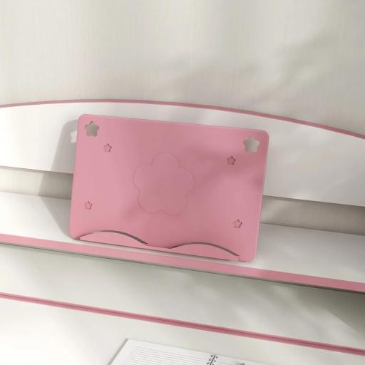 Set Escritorio para Niños con Silla Ajustable en Altura y Tablero Inclinable, Edad 6-12 Años, Rosa  [2]