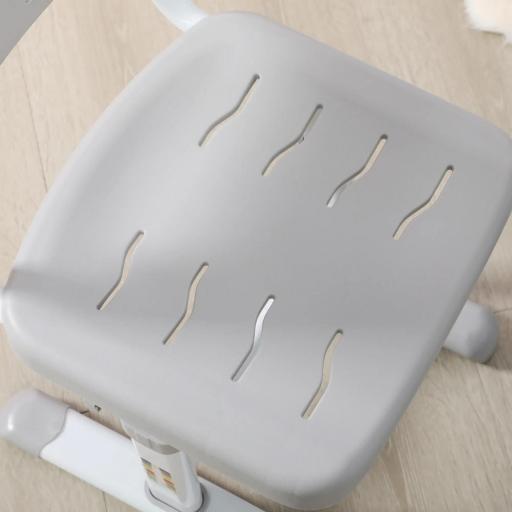 Conjunto de escritorio infantil con silla en acero ajustable en altura, bandeja deslizante, escritorio inclinable 45° [3]