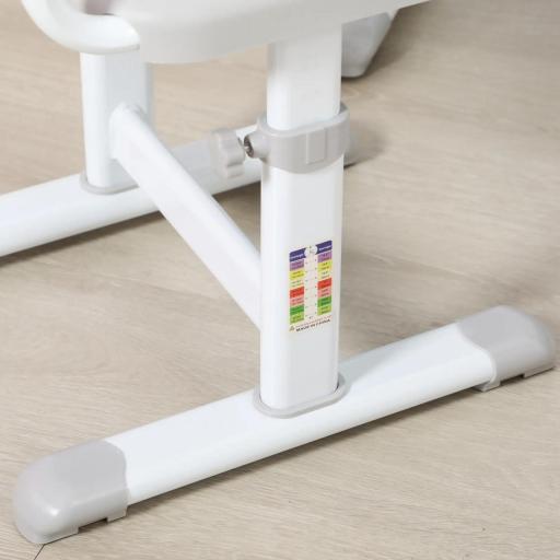 Conjunto de escritorio infantil con silla en acero ajustable en altura, bandeja deslizante, escritorio inclinable 45° [1]