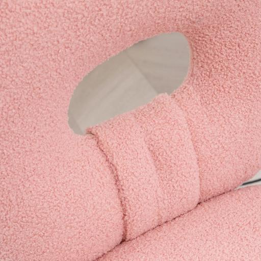 Silla Infantil de Borreguito con Asiento Ajustable en Altura y Respaldo en Forma de Oso Carga 120 kg Rosa [6]