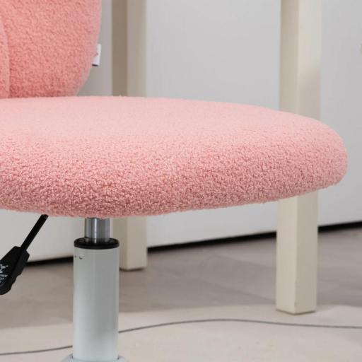 Silla Infantil de Borreguito con Asiento Ajustable en Altura y Respaldo en Forma de Oso Carga 120 kg Rosa [4]