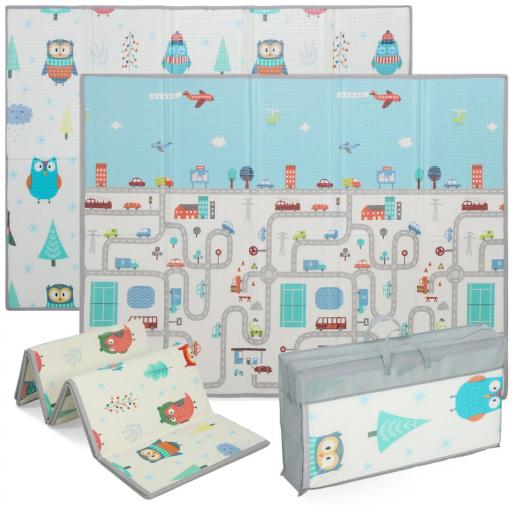 Esterilla para bebés, motivo de animales, espuma, acolchado de 1,5 cm, antideslizante [3]