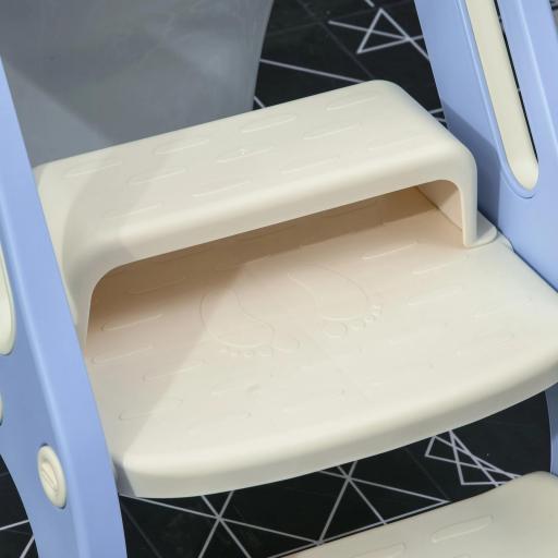 Adaptator WC para Niños con Escalera Plegable Reductor de Aprendizaje para Baño Portátil 67,9x42,8x51,5 cm Azul  [7]