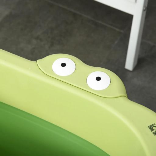 Bañera Plegable para Bebé Bañera Portátil para Niños con Patas Antideslizantes 75,3x55,4x43 cm Verde [7]