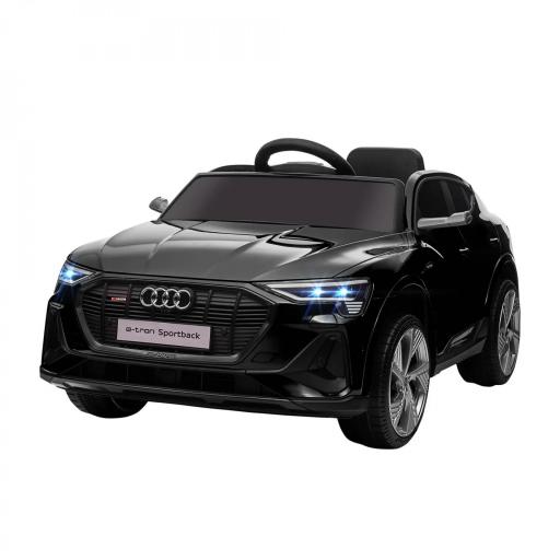 Coche de Batería para Niños 12V Audi E-tron con Mando a Distancia Faros Bocina Música Velocidad 3-5 km/h Negro [8]