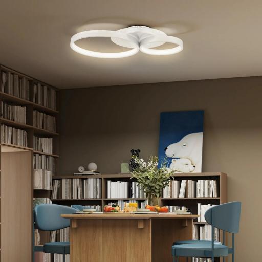 Lámpara de Techo LED 40W 3000 K/4000 K/6500 K para Dormitorio Salón Cocina Comedor Blanco [5]