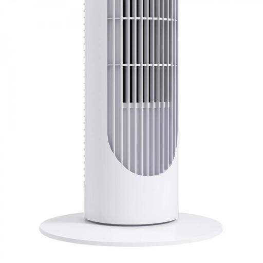 Ventilador de Torre 45W Ventilador Vertical Silencioso con 3 Velocidades Oscilación 70° para Salón Ø27x75 cm Blanco [7]