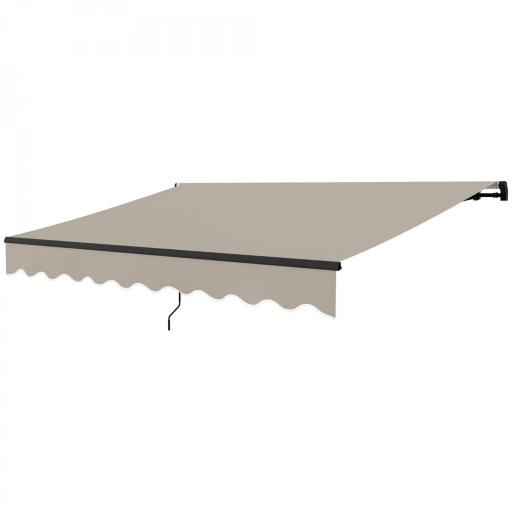 Toldo Retráctil de Aluminio para Ventanas y Puertas con Protección UV30+ y Inclinación Ajustable 360x220 cm Crema [7]
