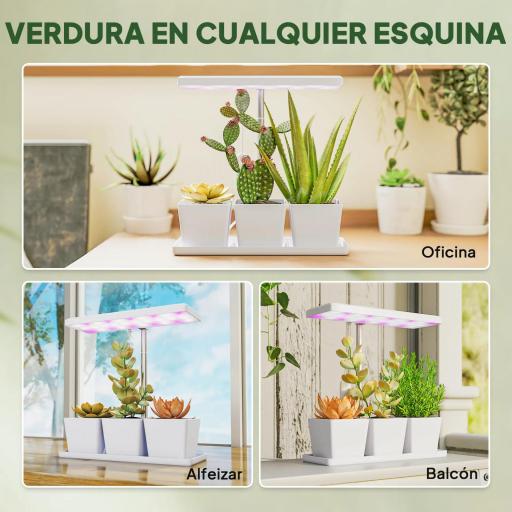 Luz de Crecimiento de Espectro Completo 30 LED Ajustable en Altura con Temporizador Automático 5 de Brillo y 3 Cajas [3]