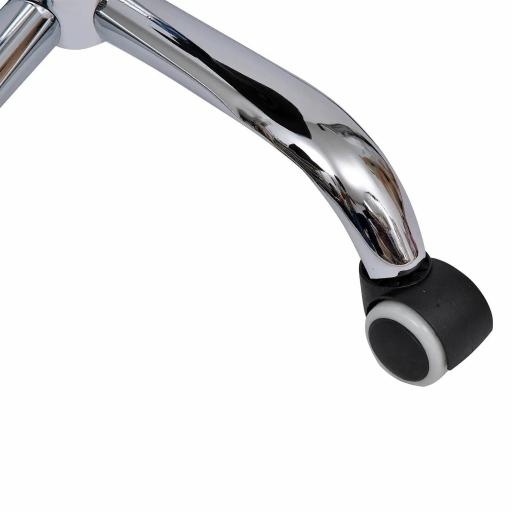 Taburete con Ruedas Taburete Giratoria con Altura Ajustable Taburete Cosmetica Dentista Peluqueria 52x53x49-61 cm Negro [8]