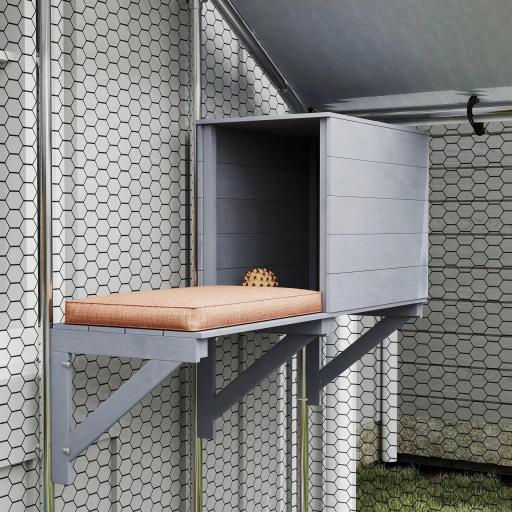 Jaula Grande para Gatos Exterior con 2 Casitas 7 Plataformas para Saltar Cubierta Impermeable y Anti-UV 240x193x195 cm [7]