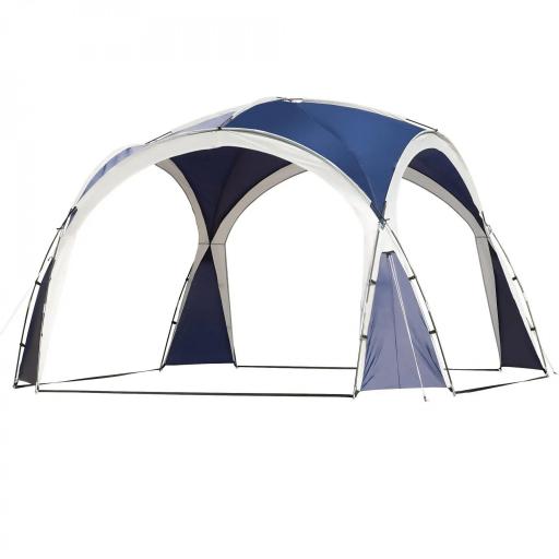 Toldo Camping Plegable 3,5x3,5 m con Gancho Bolsa de Transporte Impermeable y Protección UV para Terraza Playa Azul [9]