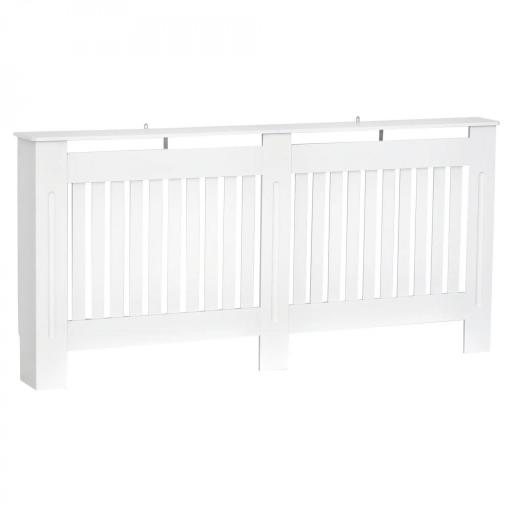 Cubreradiador de MDF Cubierta para Radiador para Salón Dormitorio Pasillo 172x19x81 cm Blanco [6]