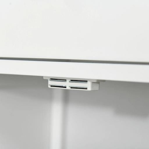 Armario de Baño con 1 Cajón 2 Puertas y Estante Interior Ajustable Mueble Auxiliar de Almacenaje Multifuncional para Salón Cocina Antivuelco 60x30x80 cm Blanco [6]