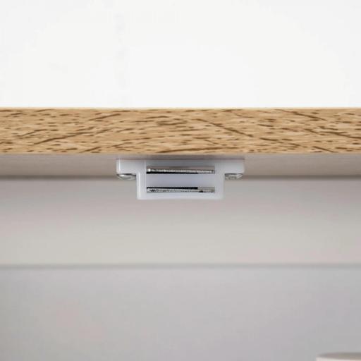 Mueble sobre Inodoro Armario Alto para Lavadora con Balda Interior Ajustable para Baño WC 64x22x165 cm Blanco [6]