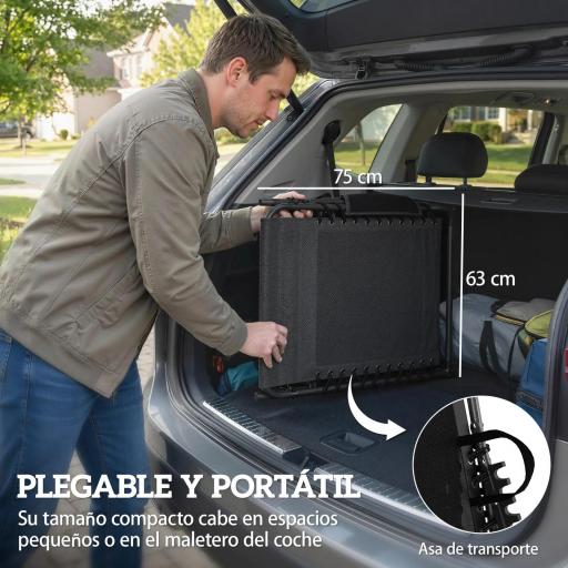 Set de 2 Tumbonas Plegables con Reposacabezas Parasol Bolsillo Lateral y Respaldo Reclinable en 5 Posiciones Negro [5]