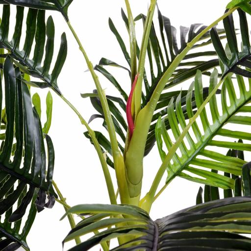 Planta Artificial Palmera 150 cm con Maceta y Musgo para Decoración Interior Salón Oficina Ø18x150 cm Verde [6]