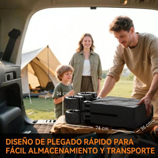 Carro de Playa Plegable con Ruedas Delanteras Giratorias 360° y Asa Telescópica 108x55x55 cm Negro [6]