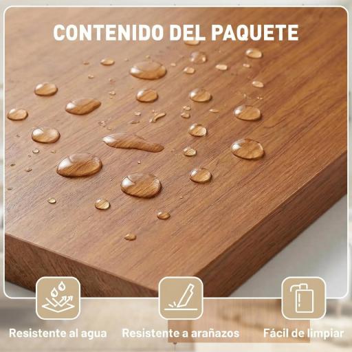 Puerta Corredera con Herrajes 90x210 cm con Rodillo Riel de Aluminio Guía de Suelo Marrón [2]