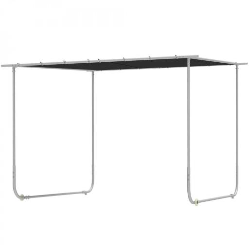 Cenador de Jardín 3x3 m con Ruedas Protección UV 30+ Impermeable Sacos de Arena y Marco de Acero Gris Oscuro [7]