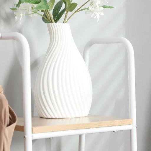 Perchero de Ropa de Madera con 5 Estantes y Barra para Colgar para Dormitorio Salón 101x39x160 cm Natural [3]